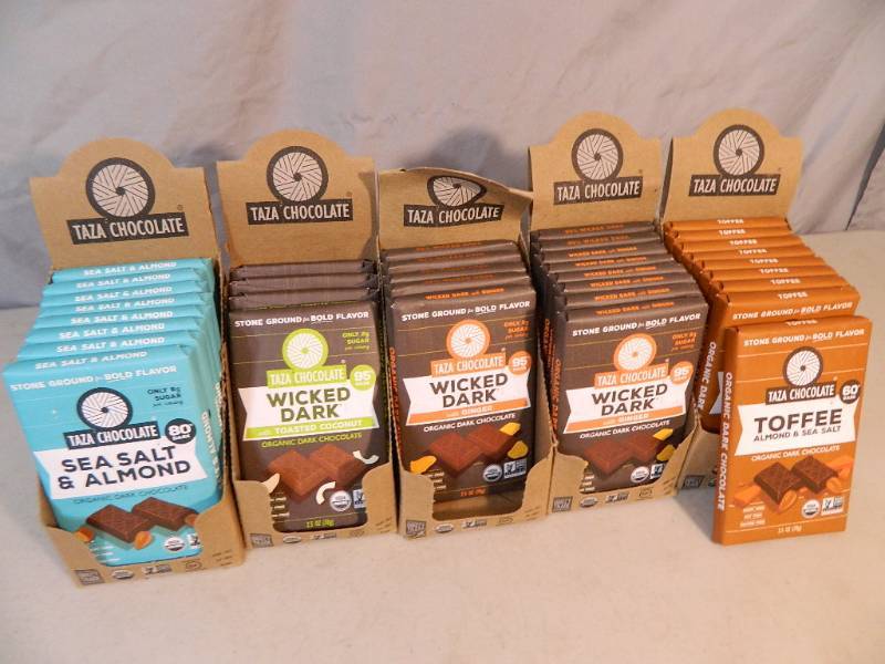 lot 201 image: Large Assortment of Taza Specialty Chocolate Bars