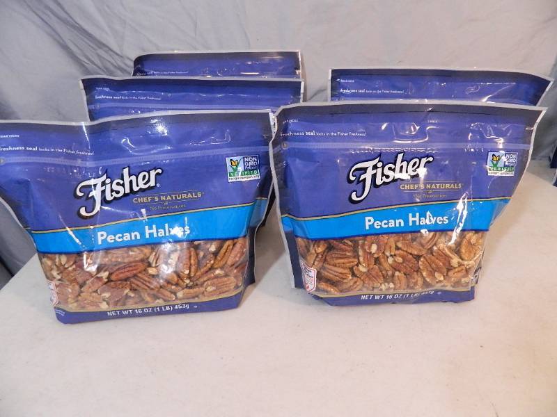 lot 207 image: 5 New Bags of Fisher Pecan Halves