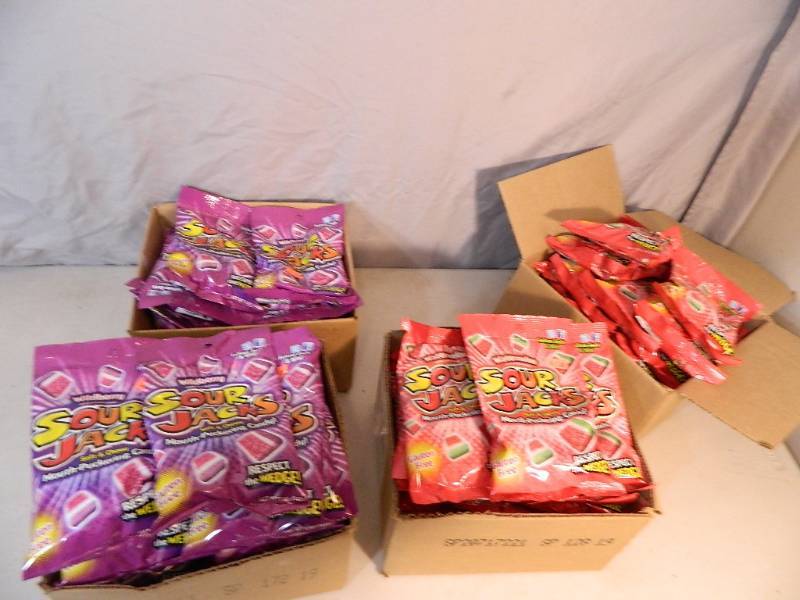 lot 215 image: 62 Bags of Assorted Sour Jacks