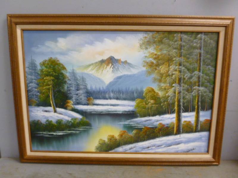lot 75 image: Original Oil On Canvas