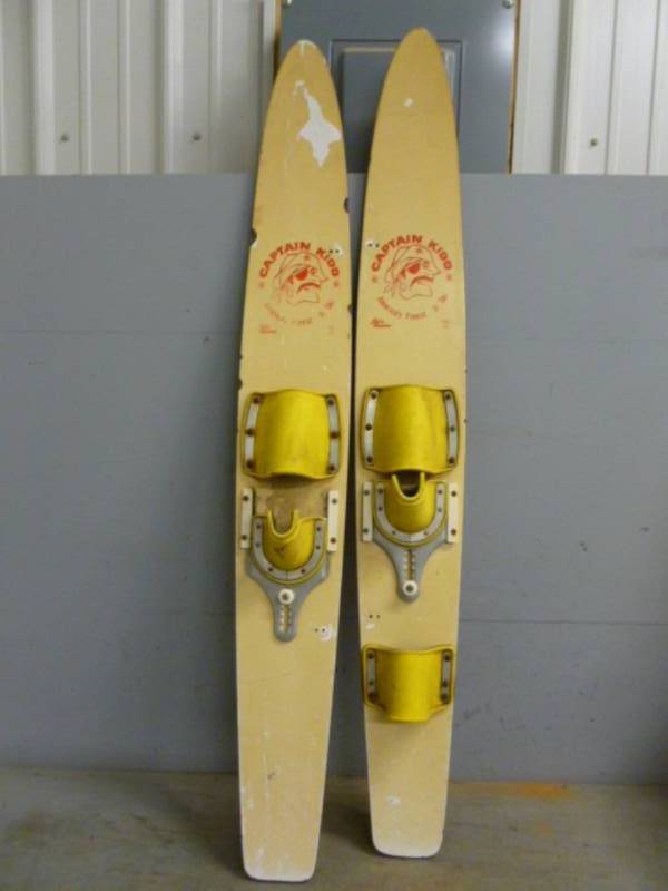 lot 77 image: Vintage Wooden Skis