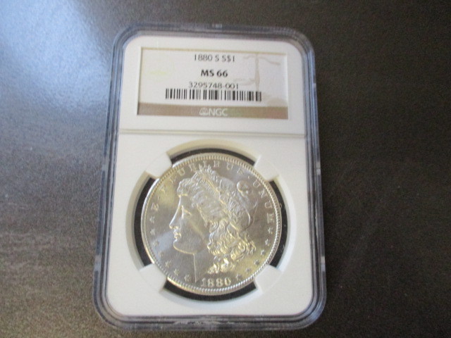 HIGH GRADE MORGAN  NGC Certified MS66 1880 S (San Francisco Mint)