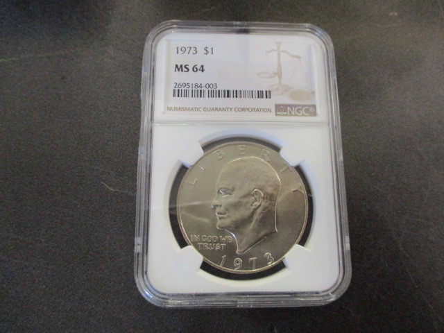 NGC Certified 1973-P (Philadelphia Mint) MS64 Eisenhower Dollar