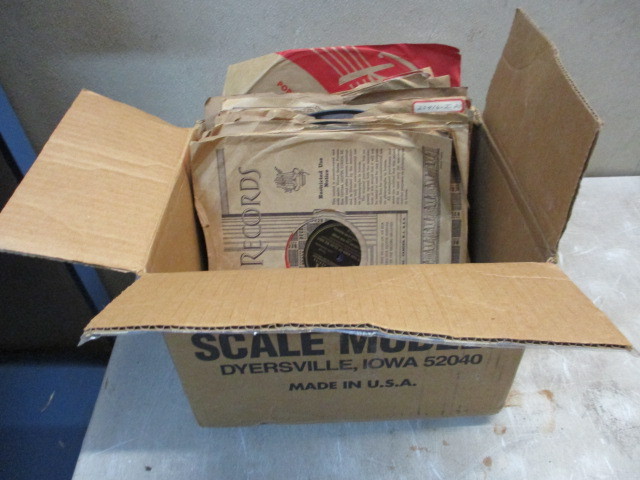 Box of antique records and sleeves  Various artists