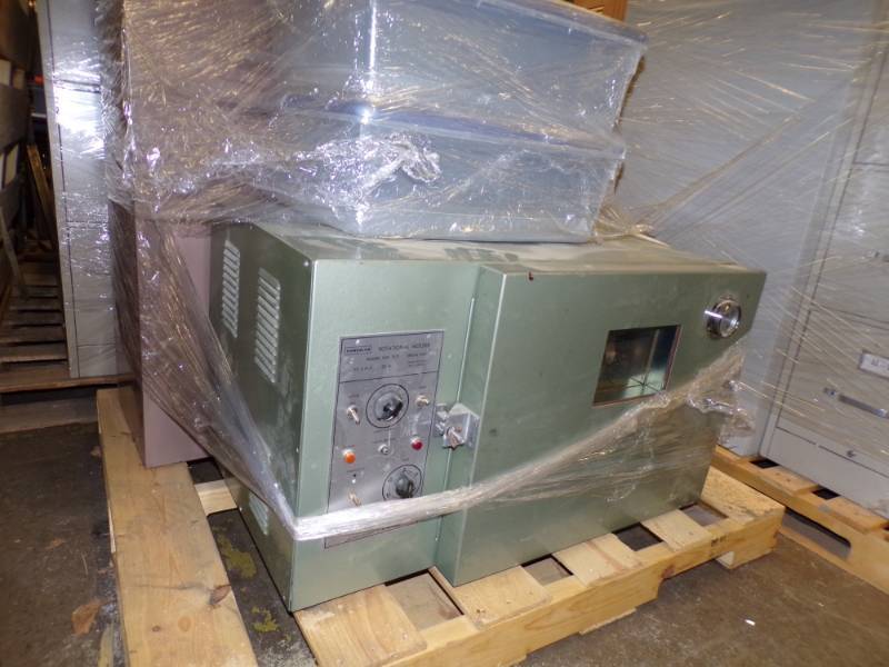lot 35 image: Rotational Molder Model # 812 with accessories and 4 drawer file cabinet