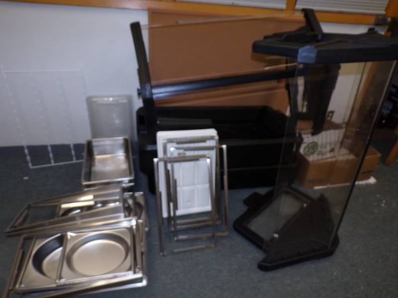 lot 132 image: 2 Salad Bars with covers and including the Stainless Steel Trays
