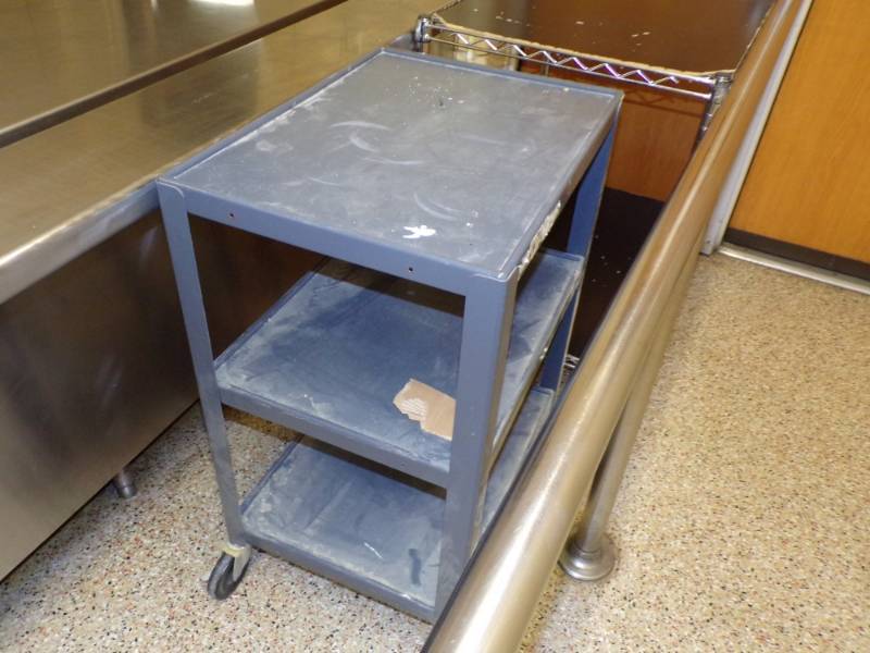 lot 146 image: 2 Serving Shelves one on wheels
