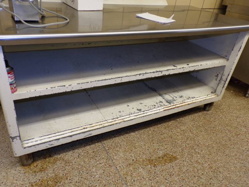 lot 150 image: Table with Stainless Steel Top
