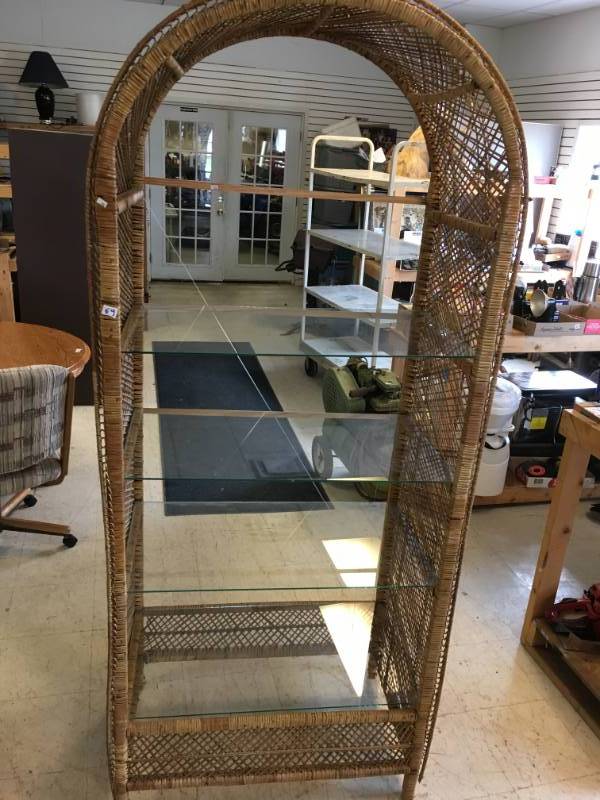 lot 69 image: WIcker Shelf
