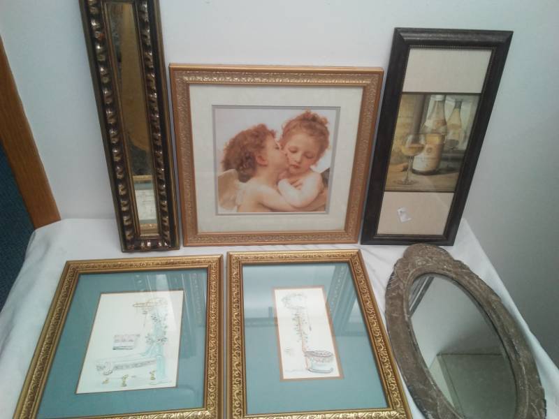lot 94 image: Contemporary prints - 4 and mirror - 2.