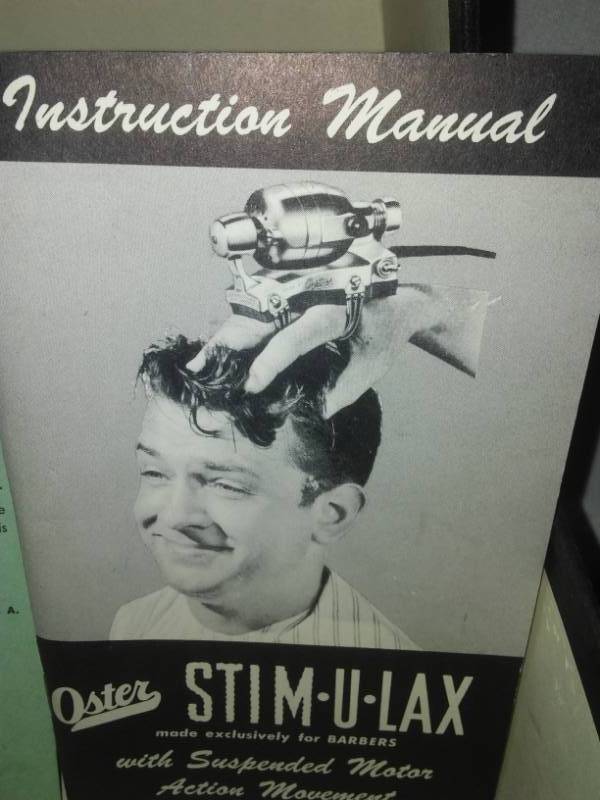 lot 267 image: Vintage inbox - Oster  stim-u-lax head massager.