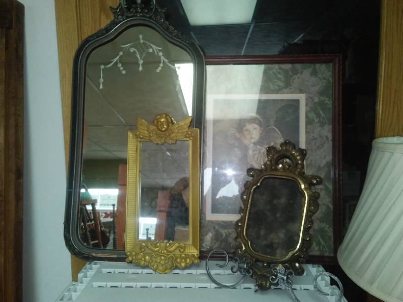 lot 313 image: 2 ornate mirrors,