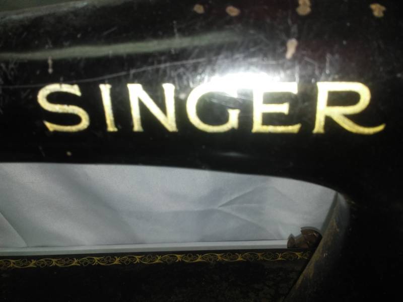 lot 338 image: Old Singer sewing machine and more.