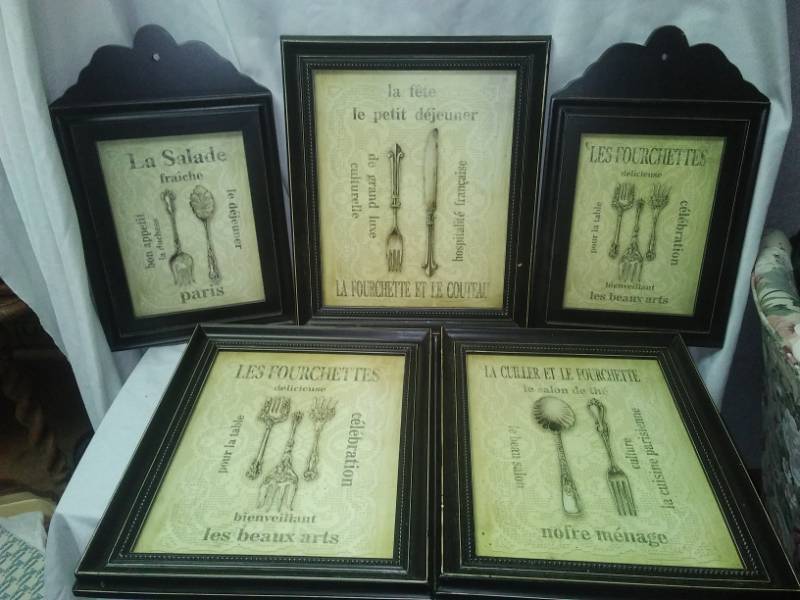 lot 357 image: 5 French dining art.