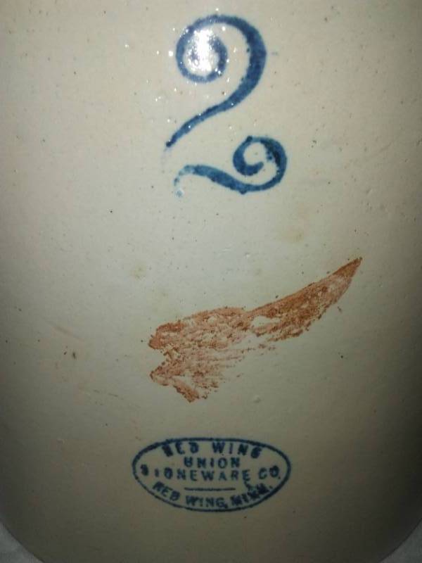 lot 376 image: Red Wing crock 2, Union stoneware.