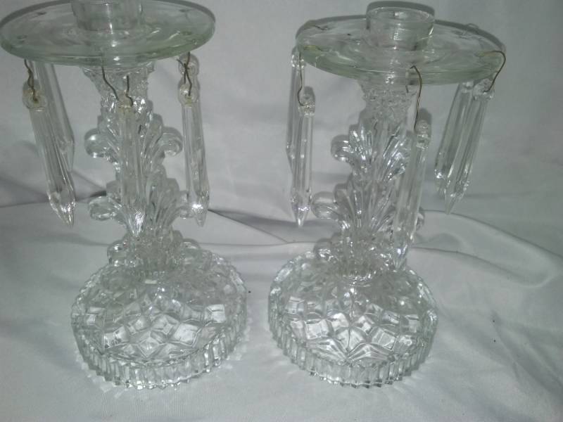 lot 400 image: Fostoria candle holders
