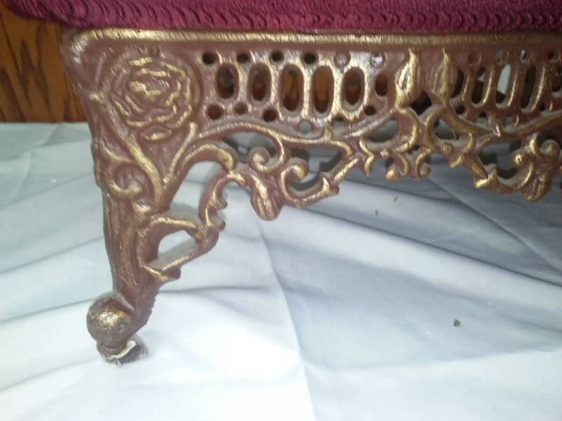 lot 415 image: Cast metal ottoman.