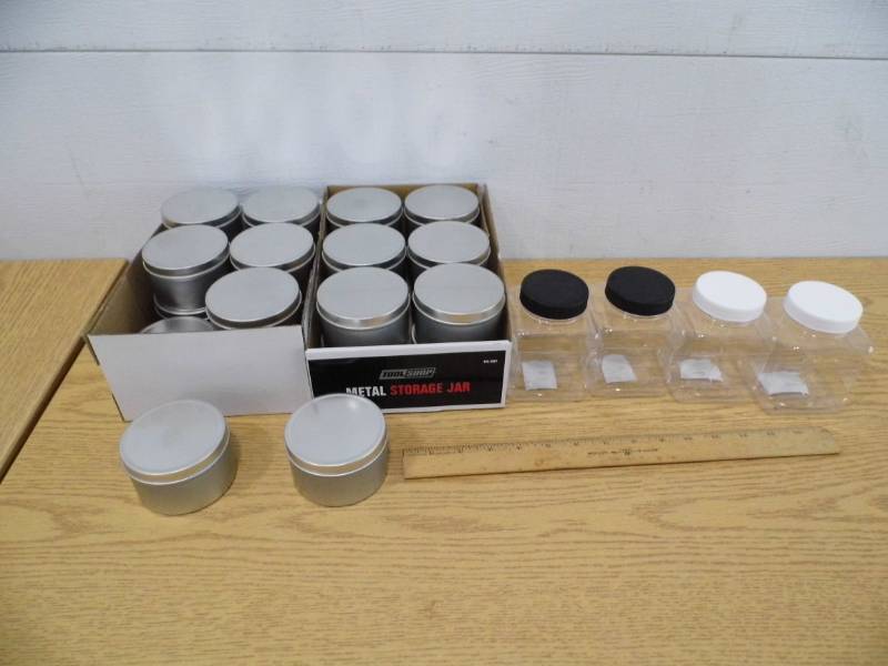 lot 26 image: Metal - Plastic Storage Containers