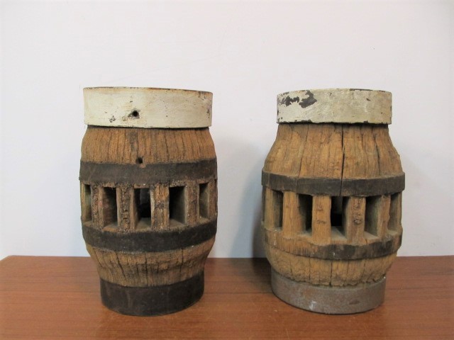lot 58 image: Pair of Antique Wagon Wheel Hubs
