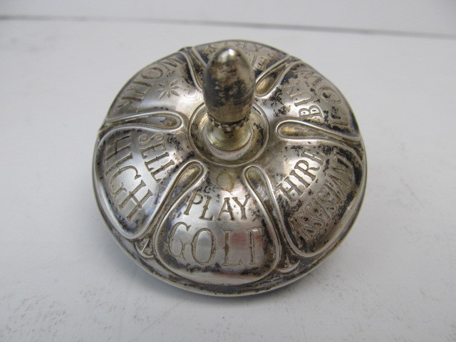 lot 194 image: Vintage GORHAM Sterling Silver Executive Business Spinning Top Desk Ornament