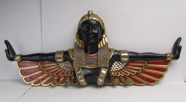 lot 195 image: Large Egyptian Style Winged Goddess Coat or Hat Rack
