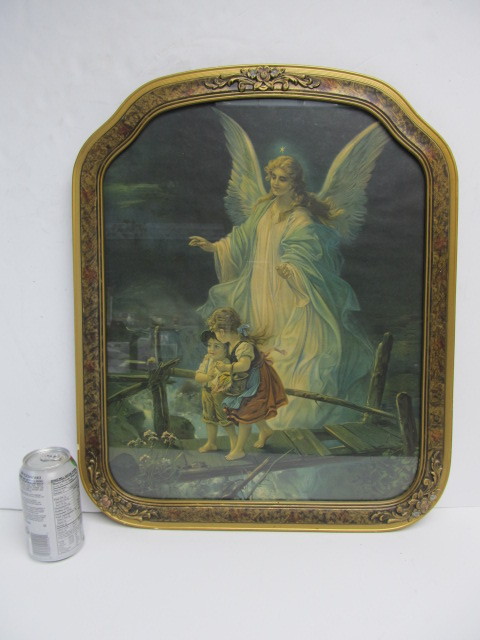 lot 241 image: Vintage Framed Religious Litho Print