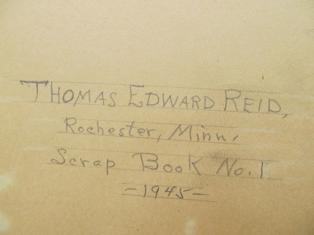 lot 142 image: Vintage 1945 WW2 Military Scrapbook
