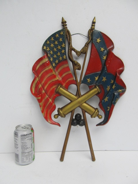 lot 141 image: Vintage 1968 Cast Metal SEXTON Civil War Wall Hanging