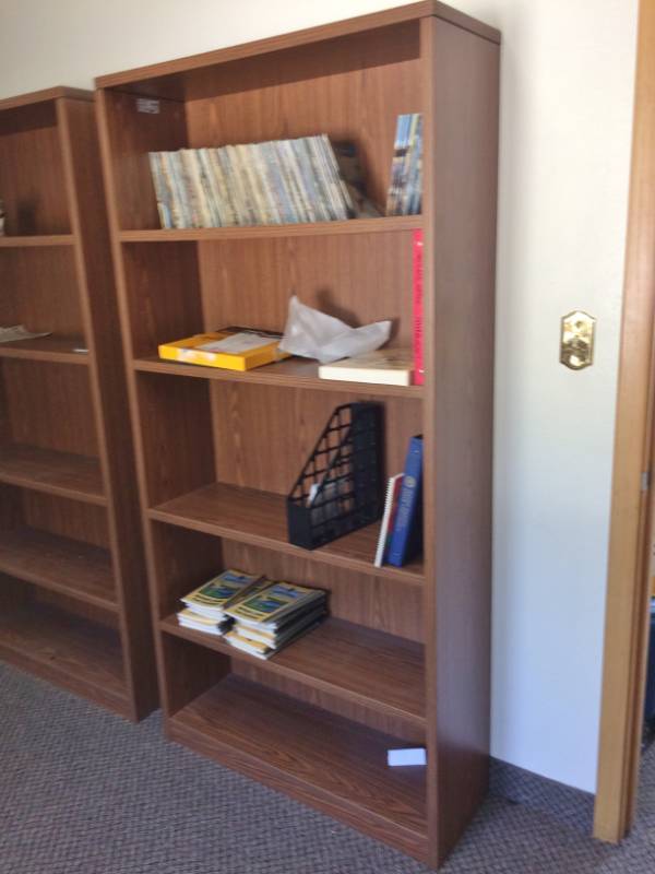 lot 11 image: MSRP $900 High Quality LACASSE Concept 70 5 Adjustable Shelf Bookcase - Bourbon Cherry Finish (Limited Lifetime Warranty) - Excellent Condition Please see PDF For Price Guide 