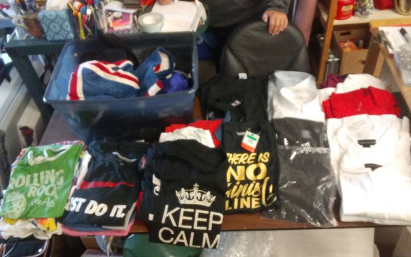 lot 7 image: Tote Bin Full Of Mens Shirts (Most XL)