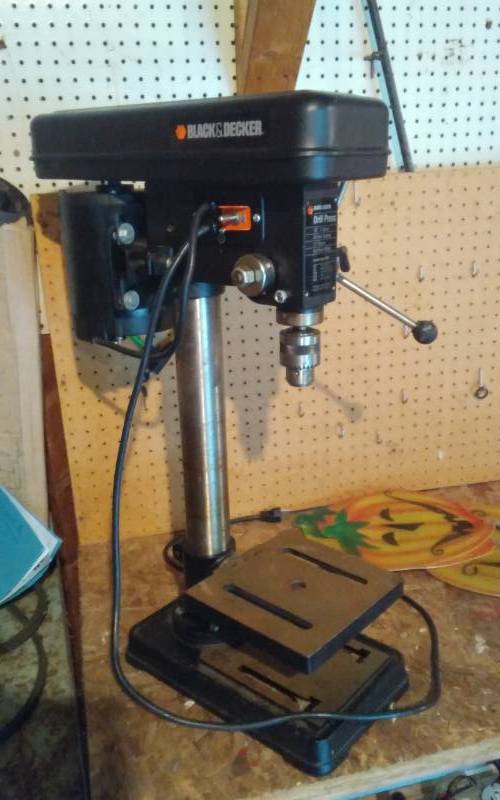 Black Decker Drill Press 10 Inch 5 Speed 5.9 Amp Motor