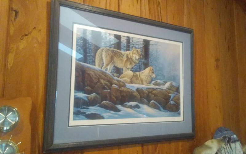 lot 19 image: Wolf Print Signed Millette #494850 (33x25)