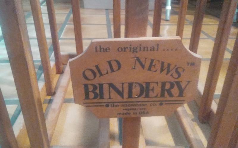 lot 32 image: Old Newspaper Bindery Crate