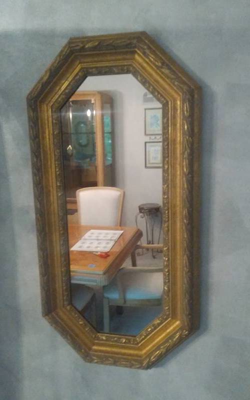 lot 58 image: Pair Of Gold Framed Mirrors 13x24