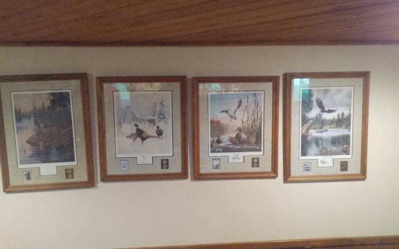 lot 134 image: 4-Piece Wildlife Stamp Collector Edition Prints (2-By Derk, 2- By Stans)