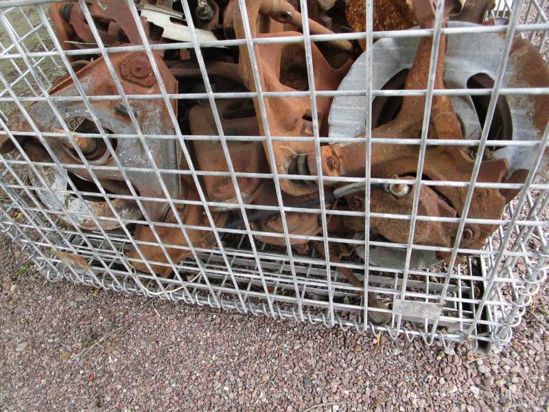 lot 25 image: Pallet Basket of GM Spindles, Upper & Lower Control Arms
