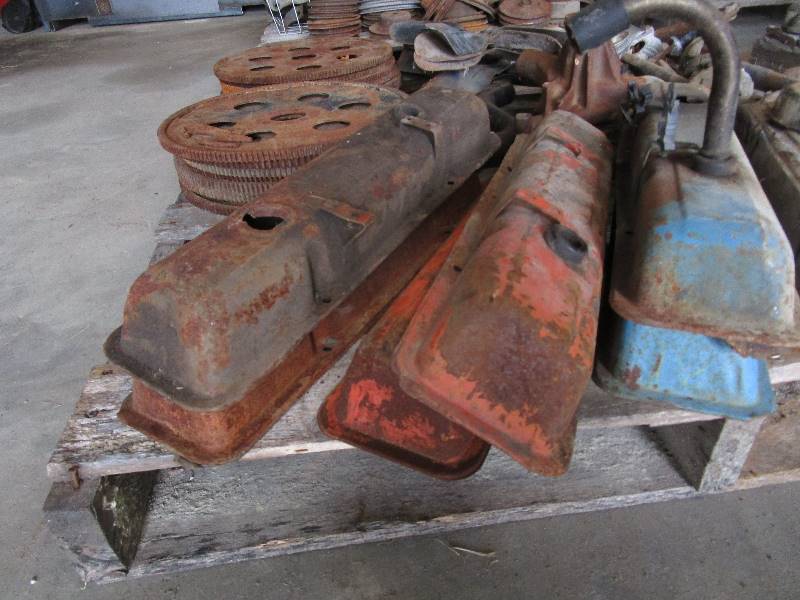 lot 45 image: Pallet of Small Block Chevy Parts
