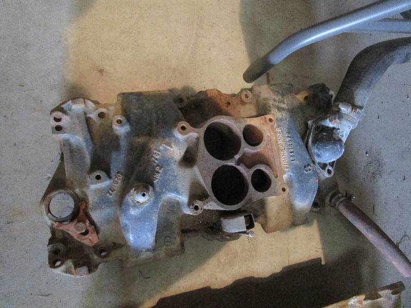 lot 40 image: (4) Small Block Chevy 4 Barrel Intakes