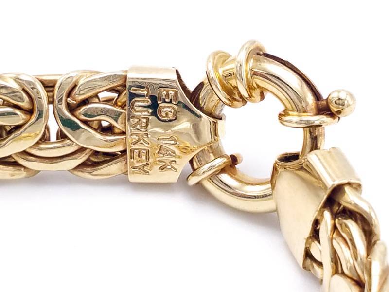 lot 18 image: Byzantine 14k Yellow Gold Estate Bracelet