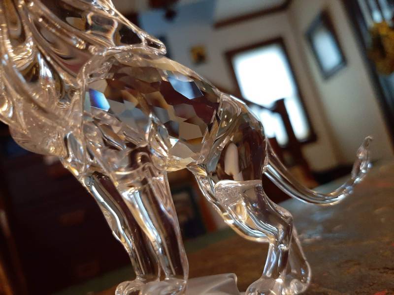 lot 83 image: Swarovski Crystal Lion Figurine NIB Retired