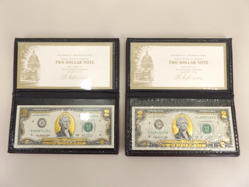 2 US Mint Uncirculated $2 Bills