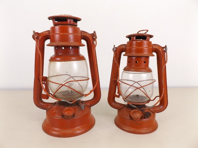2 Vintage Metal Oil Lanterns
