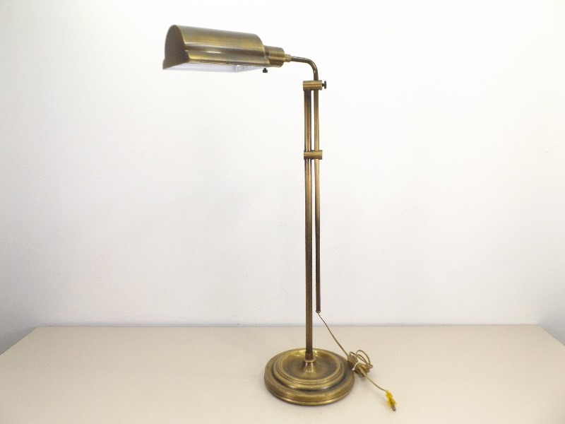 Mid Century Brass Pharmacy Floor Lamp