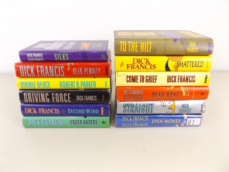 12 Dick Francis First Edition Hard Cover Books with Dust Jackets