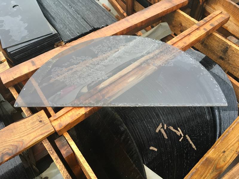 Crate Of  Half Circle Glass