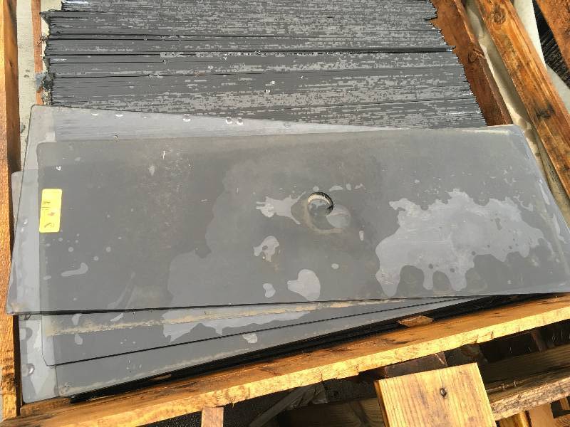 Crate Of Square Glass W Center Hole