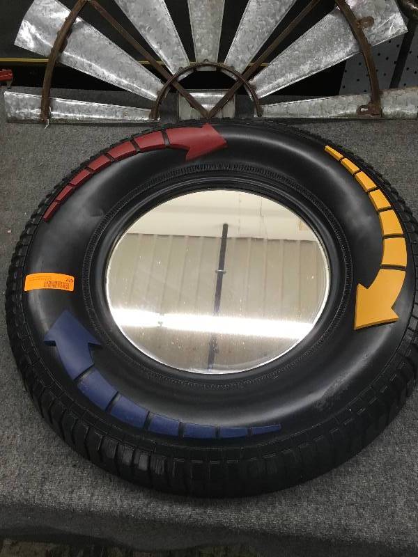 lot 223 image: Tire Mirror & Wind Mill Sign