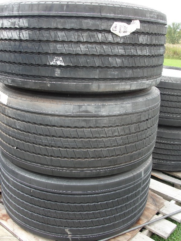 3-  TIRES  RIMS FIRE DAMAGED SUGGESTED FOR FARM IMPLEMENT USE