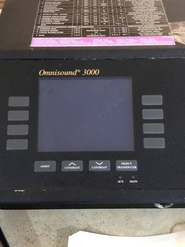 lot 6 image: WOW $$$$ Physio Technology Omnisound 3000 Therapeutic Ultrasound - Good Working Condition Comes With 2 Transducer Applicators