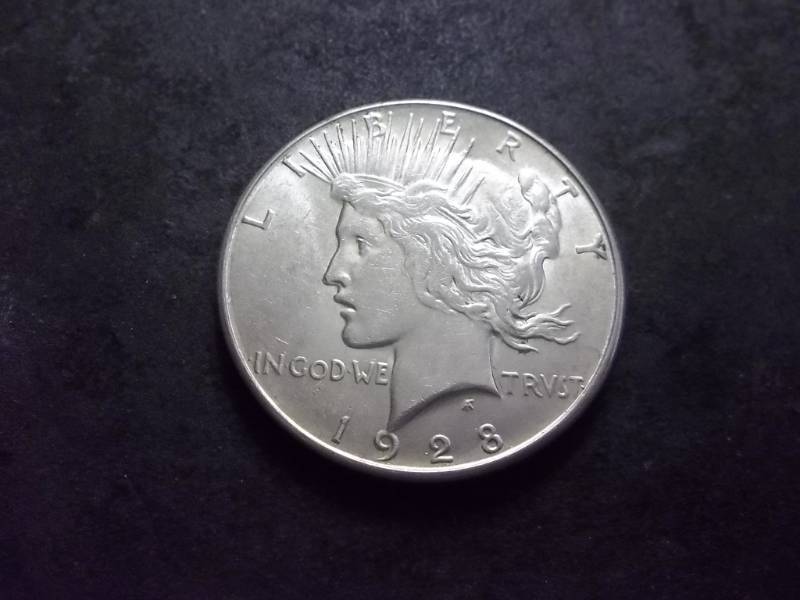 1928 S Silver Peace Dollar